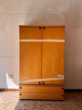 Armadio Vestiti Anni 90 - Legno chiaro - Doppia cassettiera 