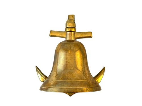 Vintage brass bell 75 - brass, 4.75"