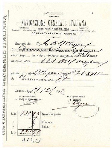 1892 genova navigazione - 1892,
