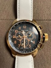 OROLOGIO NAUTICA YACHT CLUB 46000 WR 200 MT. CINTURINO PELLE BIANCA USATO