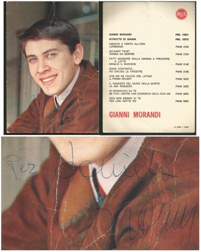 Autografo gianni morandi con - morandi,