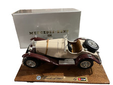 Burago Mercedes-Benz SSK (1928) rara ed. limitata 3509 base in legno vintage