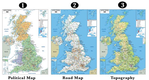 Poster mappa regno - mappa, unito