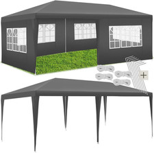 ® Gazebo 3X6 M, Impermeabile Con 5 Pannelli Laterali Rimovibili, Struttura in Ac