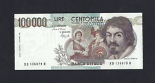 100000 LIRE CARAVAGGIO 1990