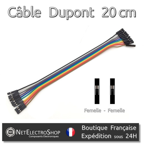 10x cables dupont 20cm - 10x,