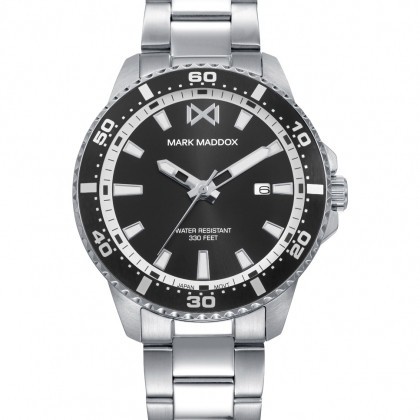 Reloj hombre acero bisel negro - reloj,