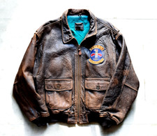 Giubbotto pelle Avirex colore marrone cuoio vintage G1 top gun taglia XL