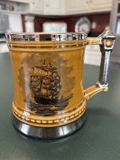 Tazza Tankard Principessa Ceramica Tagliabordi Nave & Ancoraggio Design Vintage Inghilterra
