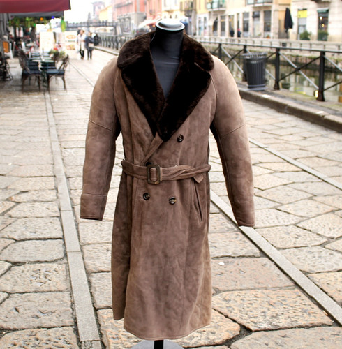 Cappotto pelle montone lungo - pelle,