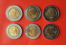 LOTTO 6 MONETE FDC DA 500 LIRE - ANNI 1994-1995-1996-1997-1998-1999