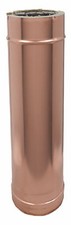 Canna fumaria tubo coibentato per fumo da 100 cm in rame ed acciaio inox