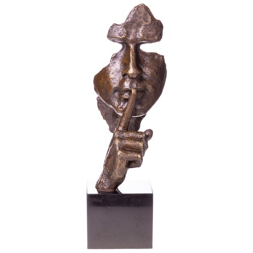 Statua bronzo silenzio - in,