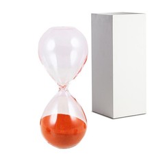 12 Bomboniere Clessidra in Vetro Sabbia Arancione 5x13cm per Lauree Feste -851M