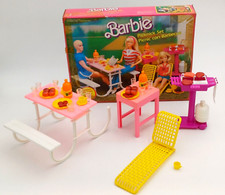 BARBIE PICNIC SET 1986 - NON COMPLETO CON SCATOLA