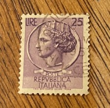 Italia, 25 Lire, Francobollo