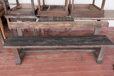 Panca legno con schienale - legno,