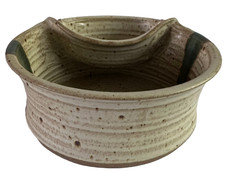 Studio Pottery Chip & Dip Bowl