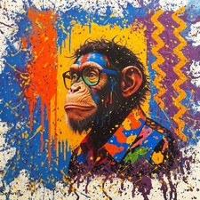 Dipinto su tela.Arte moderna.Pop Art. Opere d'arte.Quadri d'autore.Arredo design