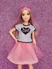 Barbie doll Fashionistas Petite #54 Tutu Cool Purple hair Mattel DVX76