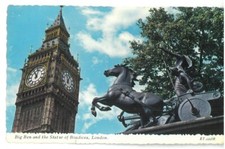 BR694 London Big Ben and the statue of Boadicea Viaggiata 1971 verso Roma