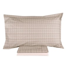 Lenzuola completo ZUCCHI in percalle VOLTA pied e poule tortora