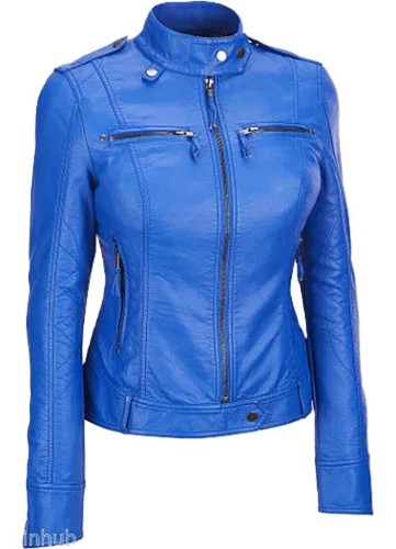 Giacca motociclista blu - blu, in