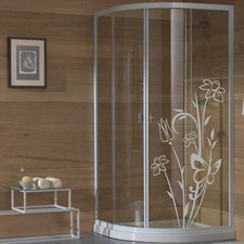 wall stickers adesivo adesivi fiori vetri box doccia decorazione bagno a0133