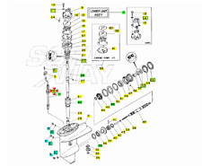 Protezione asta cambio-gommino Motore fuoribordo Yamaha 20-25CV codice-664441470