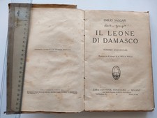 EMILIO SALGARI "IL LEONE DI DAMASCO", EDIZIONE SONZOGNO, 1930