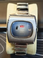 vecchio orologio da polso NETO WATCH LA CHAUX DE FONDS jump hour vintage tv di