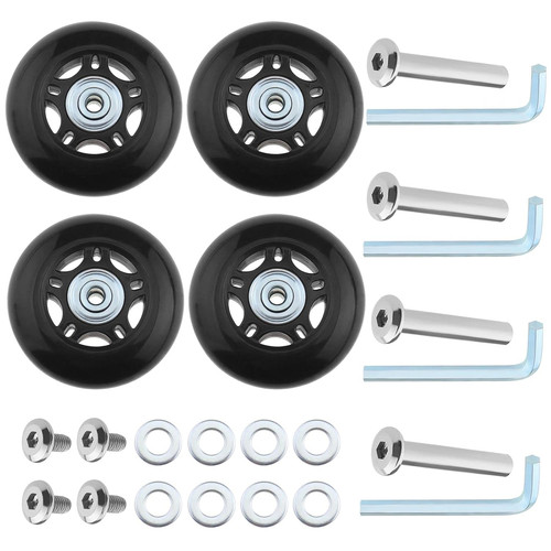 Set 70x24mm ruote bagagli - 70x24mm,