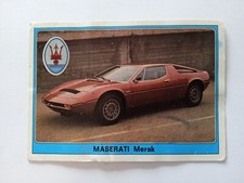 FIGURINA SUPER AUTO PANINI 1977 MASERATI MERAK n 135 CON VELINA