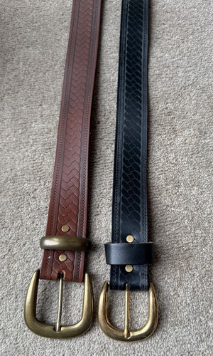 Cintura vintage nera marrone - vintage,