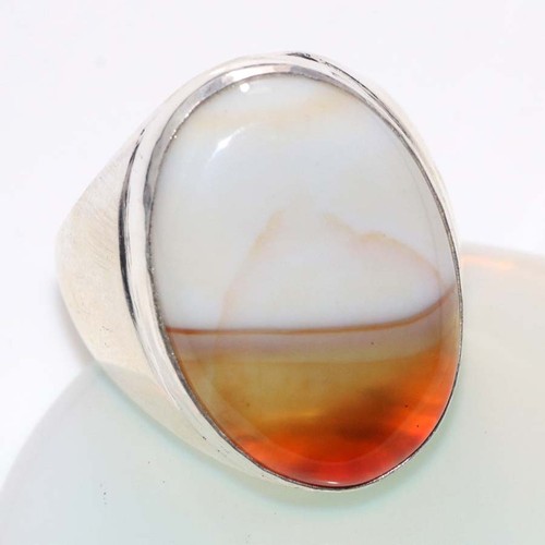 Anello uomo sardonice placcato