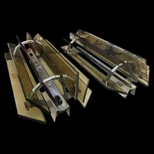 Coppia Applique VECA Vintage vetro ambra