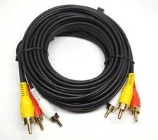 Gold Cavo Kabel Lead Rca Av