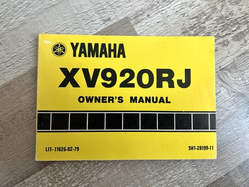 Yamaha xv920 owner - rj, owner’s
