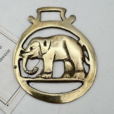 Antico fregio in ottone bronzo decorativo Finimento epoca Elefante Inglese 900