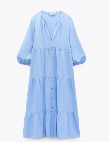 Abito camicia midi - zara, donna