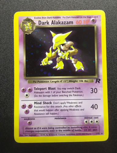 Dark alakazam holo team - dark, 1/82
