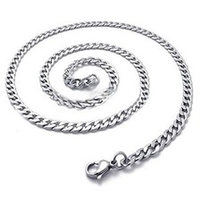 Collana maglia Collier grumetta acciaio Uomo 49cm inox ux