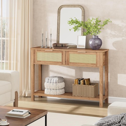 Tavolo consolle rattan con - tavolo,