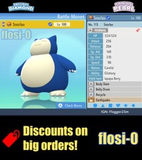 6IV Shiny Snorlax Pokemon