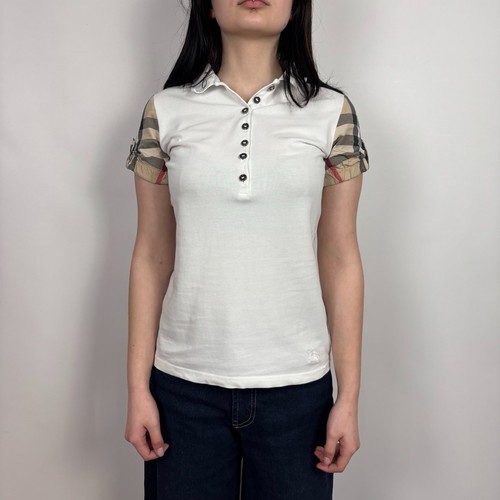 Polo bianca burberry nova - polo,