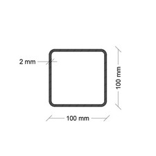 FERRO TUBOLARE QUADRATO NERO