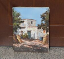 N9525 QUADRO CASA DI CAMPAGNA 35x45 OLIO SU TELA PAOLO DE ROBERTIS DIPINTO