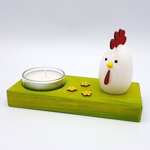 Porta tealight con gallo - tealight,