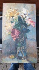 Quadro Corrado Michelozzi - Vaso con Rose