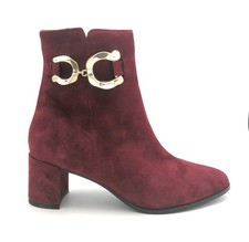 Altramarea 8558 stivaletto pelle camoscio bordeaux cerniera tacco T 6,5cm